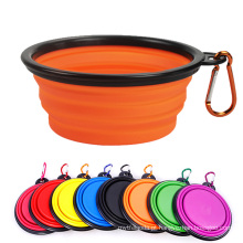 Silicone Travel Hiking Food Water Alimentando Pet Bowl